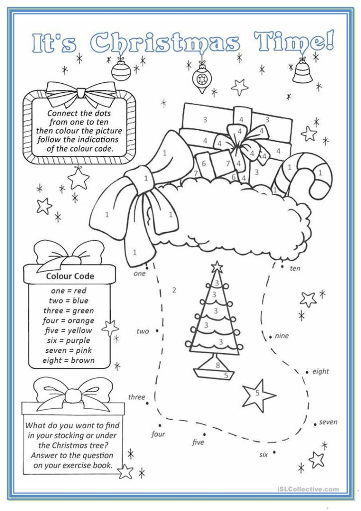 Christmas Stocking   English Esl Worksheets For Distance