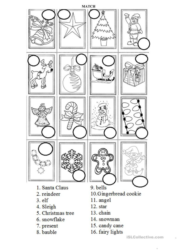 Christmas Symbols Practice   English Esl Worksheets For