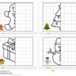 Christmas Theme Activity Sheet Symmetrical Stock Vector