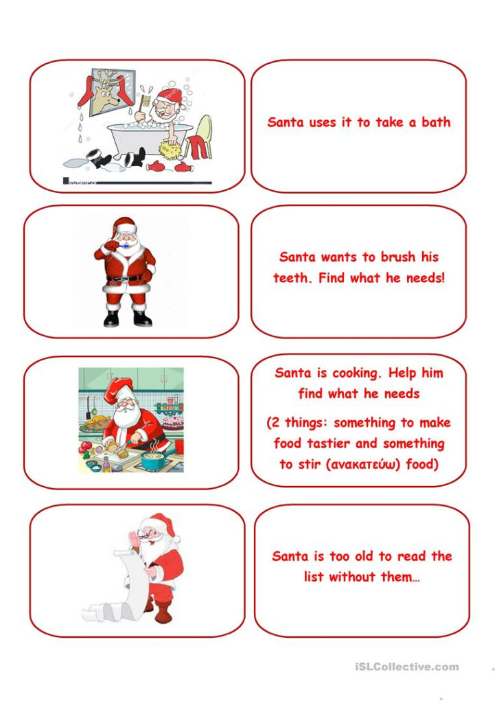 Christmas Treasure Hunt With Santa!part 1   English Esl