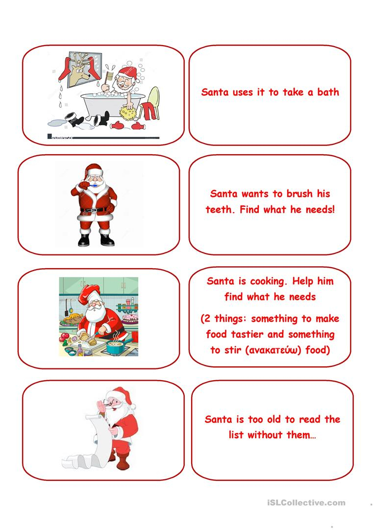 Christmas Treasure Hunt With Santa!part 1 - English Esl