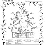 Christmas Tree Coloring Worksheet   Free Colornumber