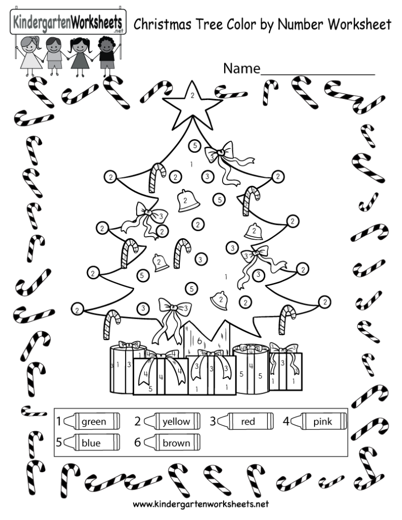 Christmas Tree Coloring Worksheet   Free Colornumber