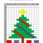 Christmas Tree Coordinate Graph | Pixel Art Templates, Pixel