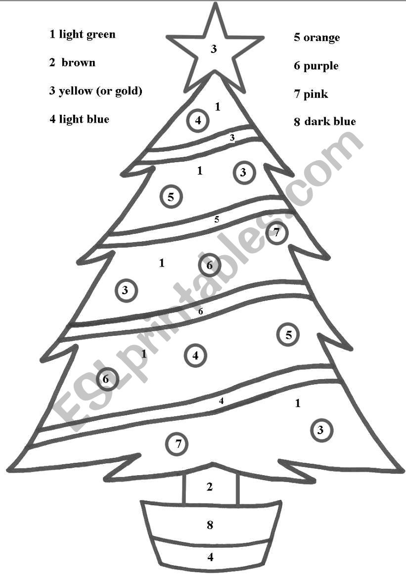 Christmas Tree - Esl Worksheetbenkodori