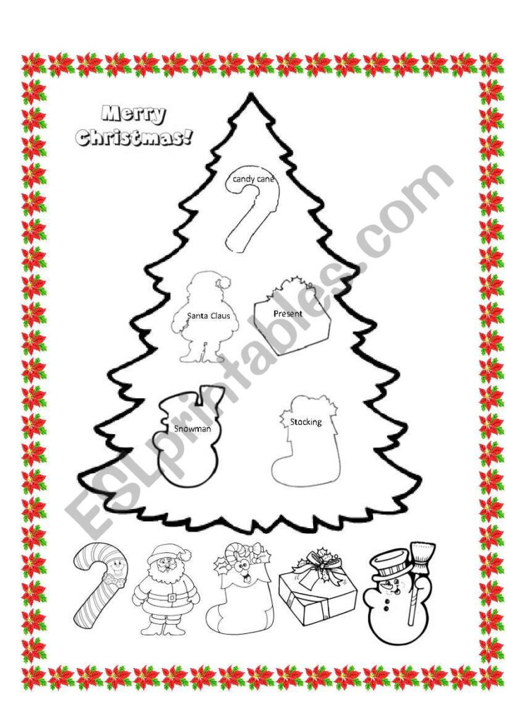 Christmas Tree   Esl Worksheetladydeath