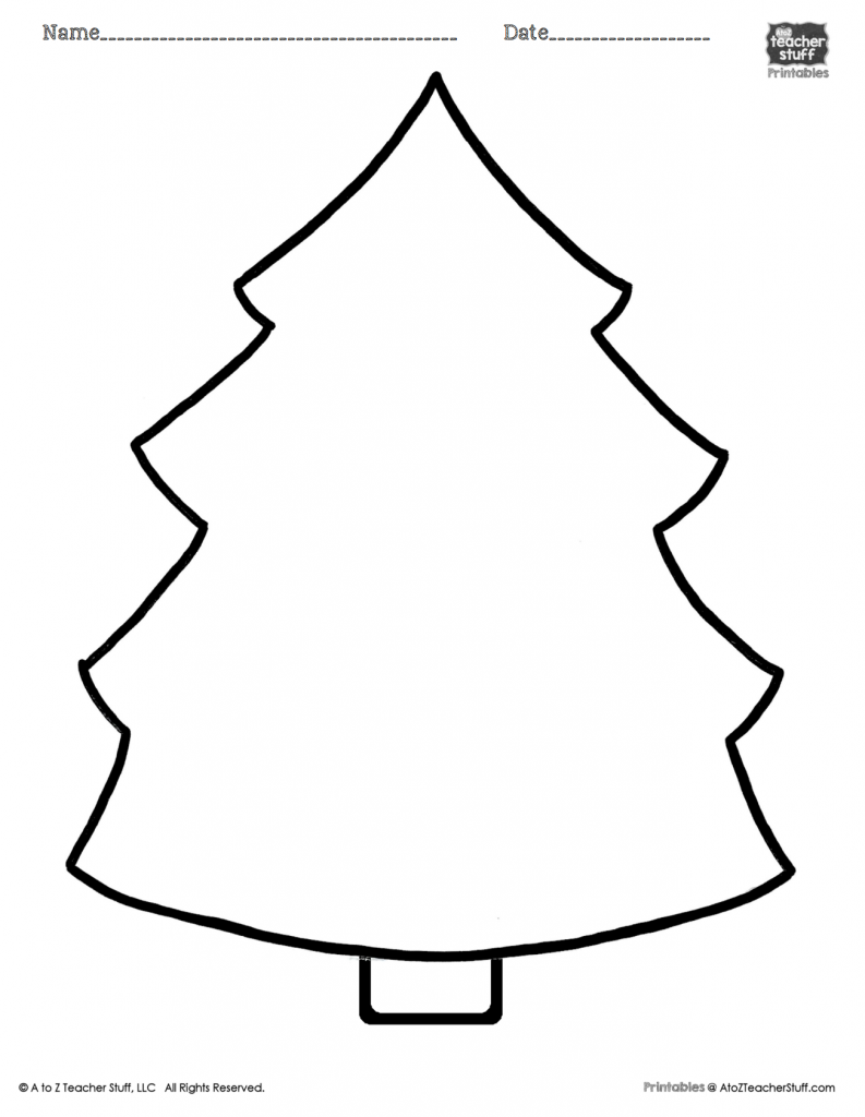 Christmas Tree Printable Page | A To Z Teacher Stuff