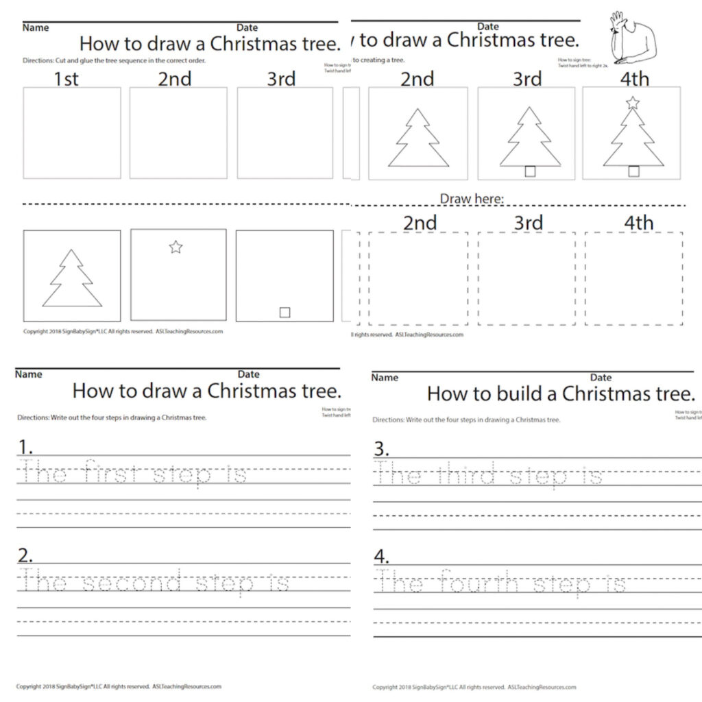 Christmas Tree Sequencing   Asl Teaching Resources
