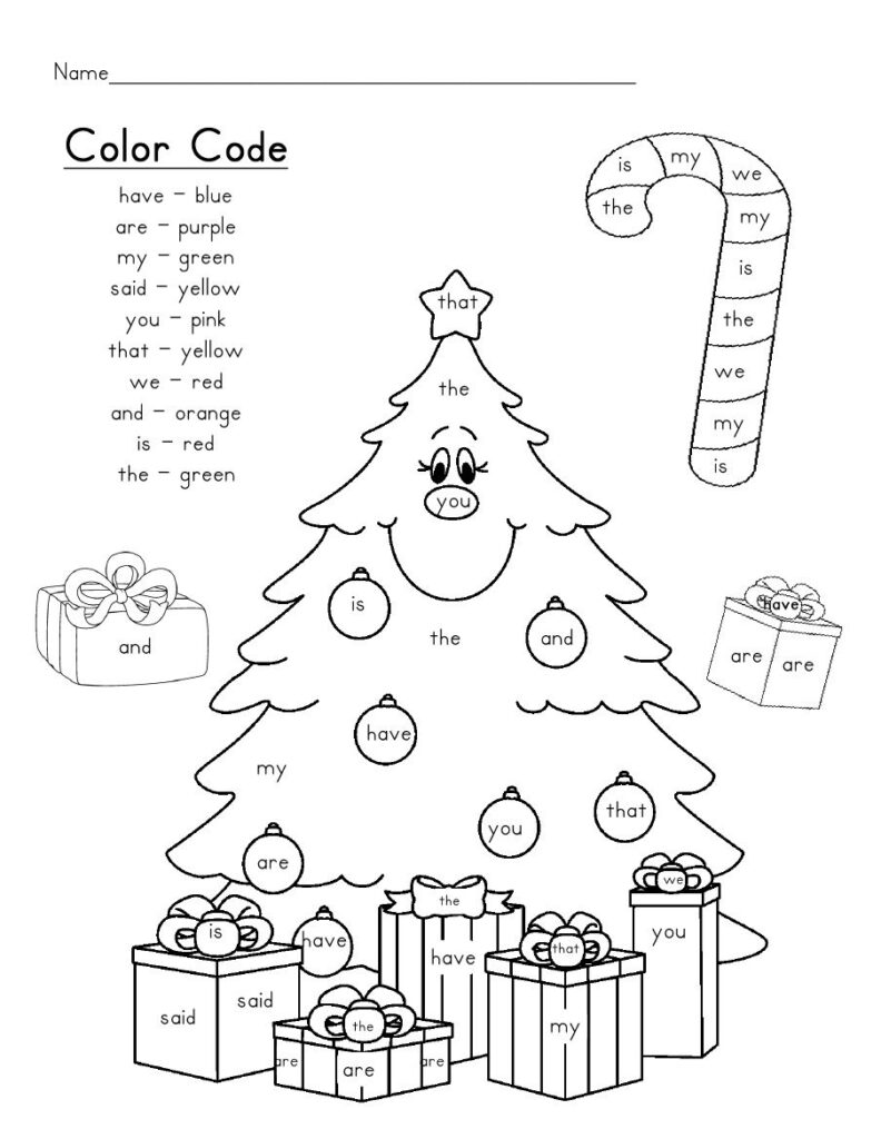 Christmas Tree Sight Words | Scribd | Christmas Kindergarten