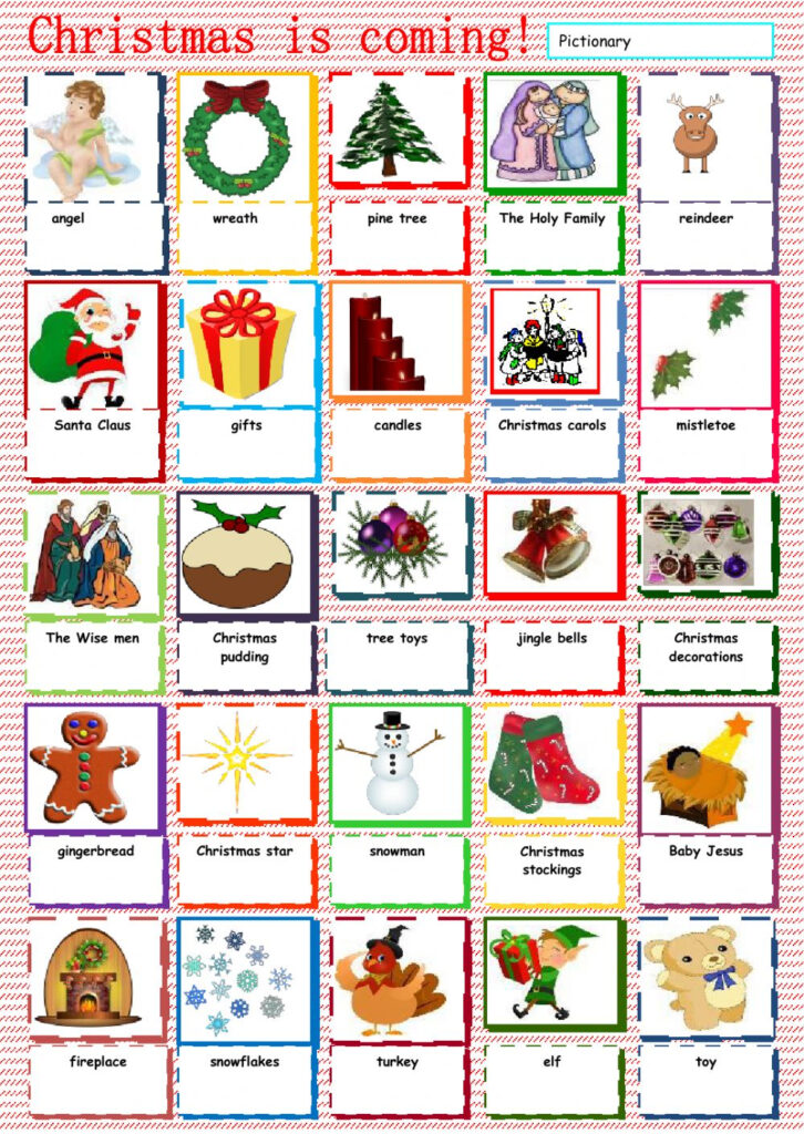 Christmas Vocabulary Worksheet