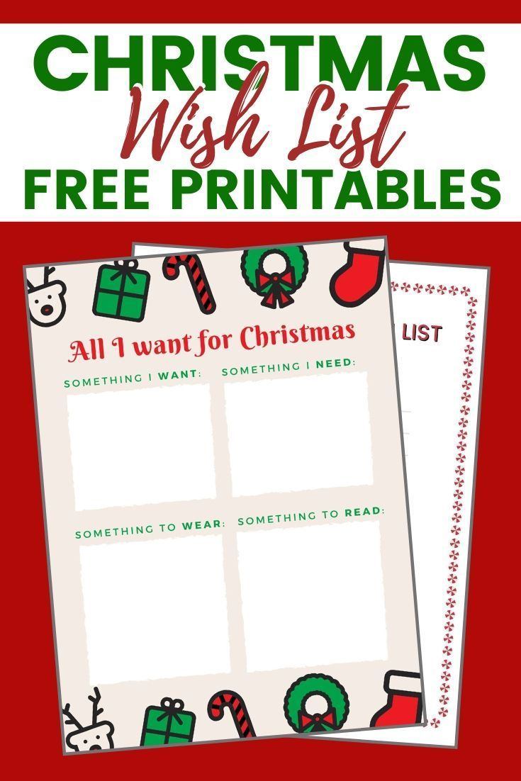 Christmas Wish List Free Printables For Kids | Christmas