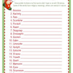 Christmas Word Scramble (Free Printable)   Flanders Family
