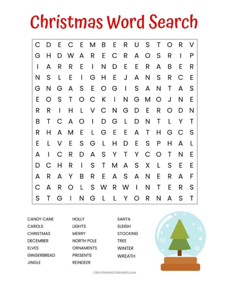 Christmas Word Search Free Printable For Kids Or Adults Christmas Word Search Free Printable For Kids Or Adults