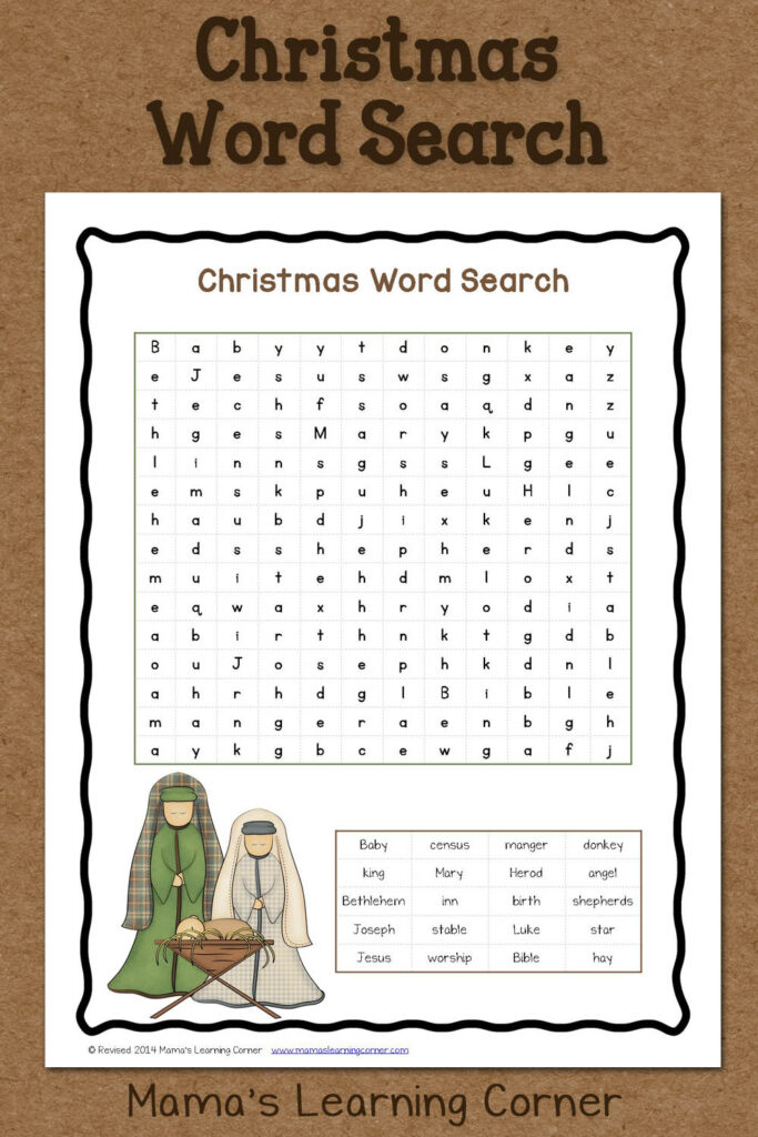 Christmas Word Search: Free Printable   Mamas Learning Corner