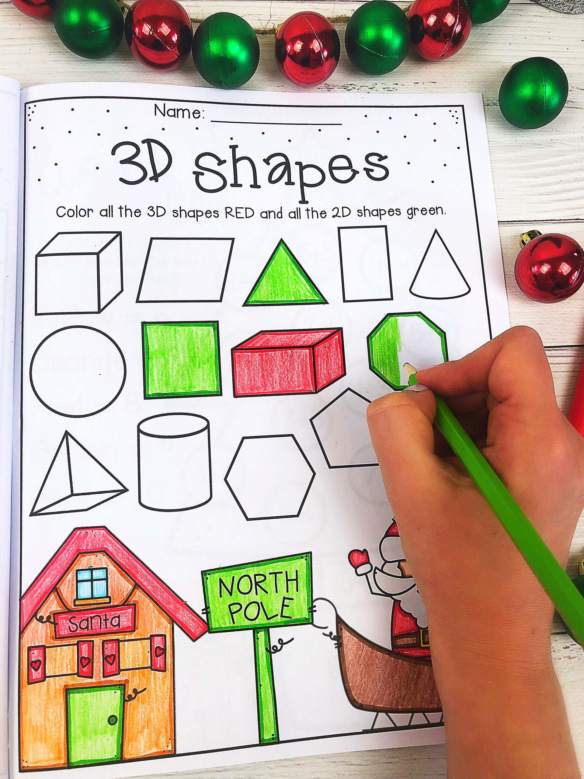 Christmas Worksheet Booklet - Kindergarten First Grade