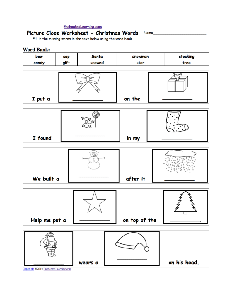 Christmas Worksheet Pages | Kids Activities