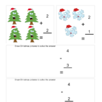 Christmas Worksheets For Kids, Fun Math, Cut And Paste