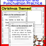 Christmas Writing Capitalization And Punctuation Practice