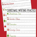 Christmas Writing Practice Sheets #creativehop   A Mom's