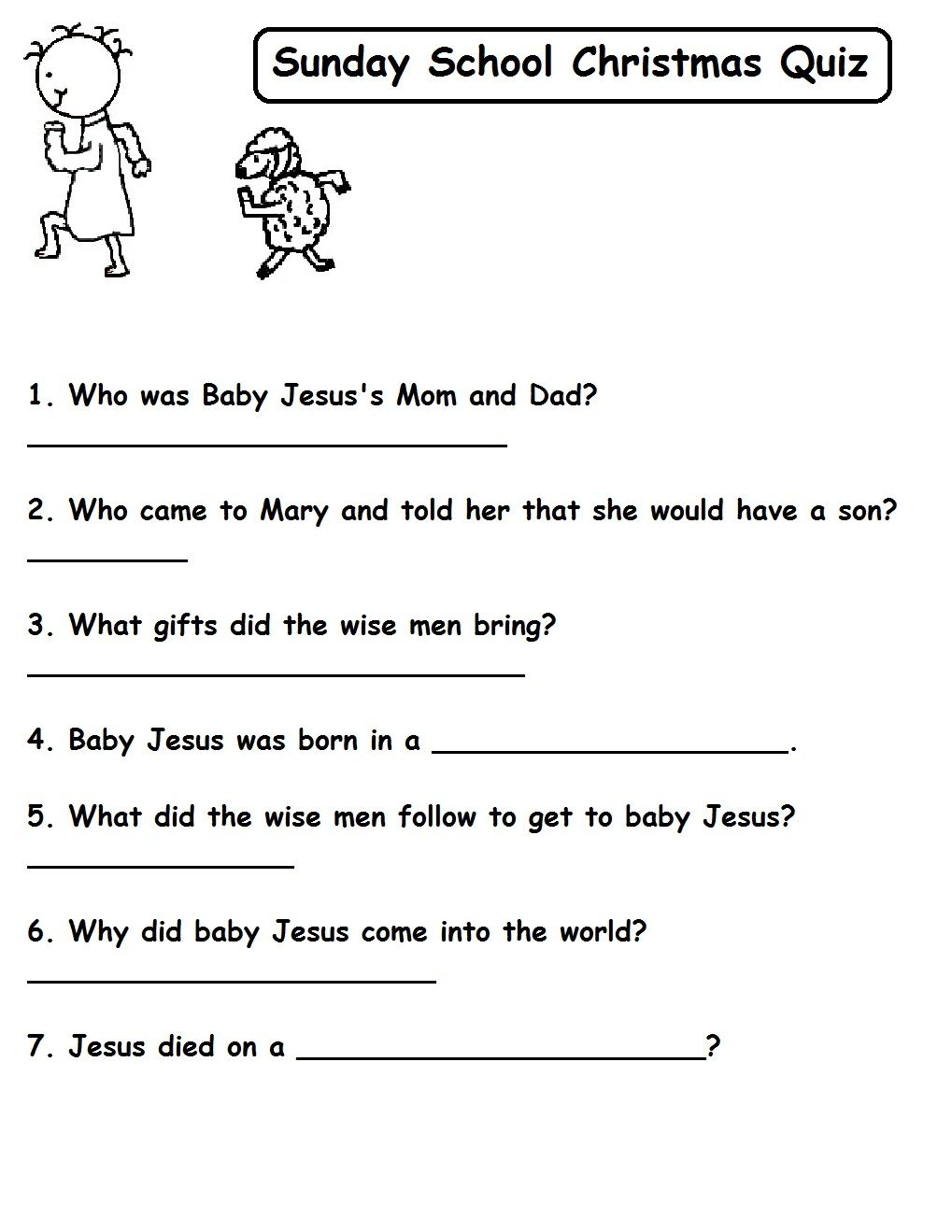 Church House Collection Blog: Christmas Quizzes For Sunday