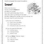 Close Reading For Grade One | Comprehension Worksheets