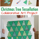 Collaborative Art With Christmas Tree Tessellations   Frugal