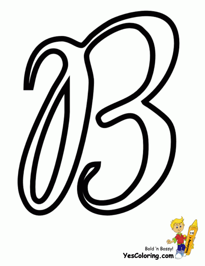 Coloring Alphabet Letter B At Yescoloring | Alphabet Print