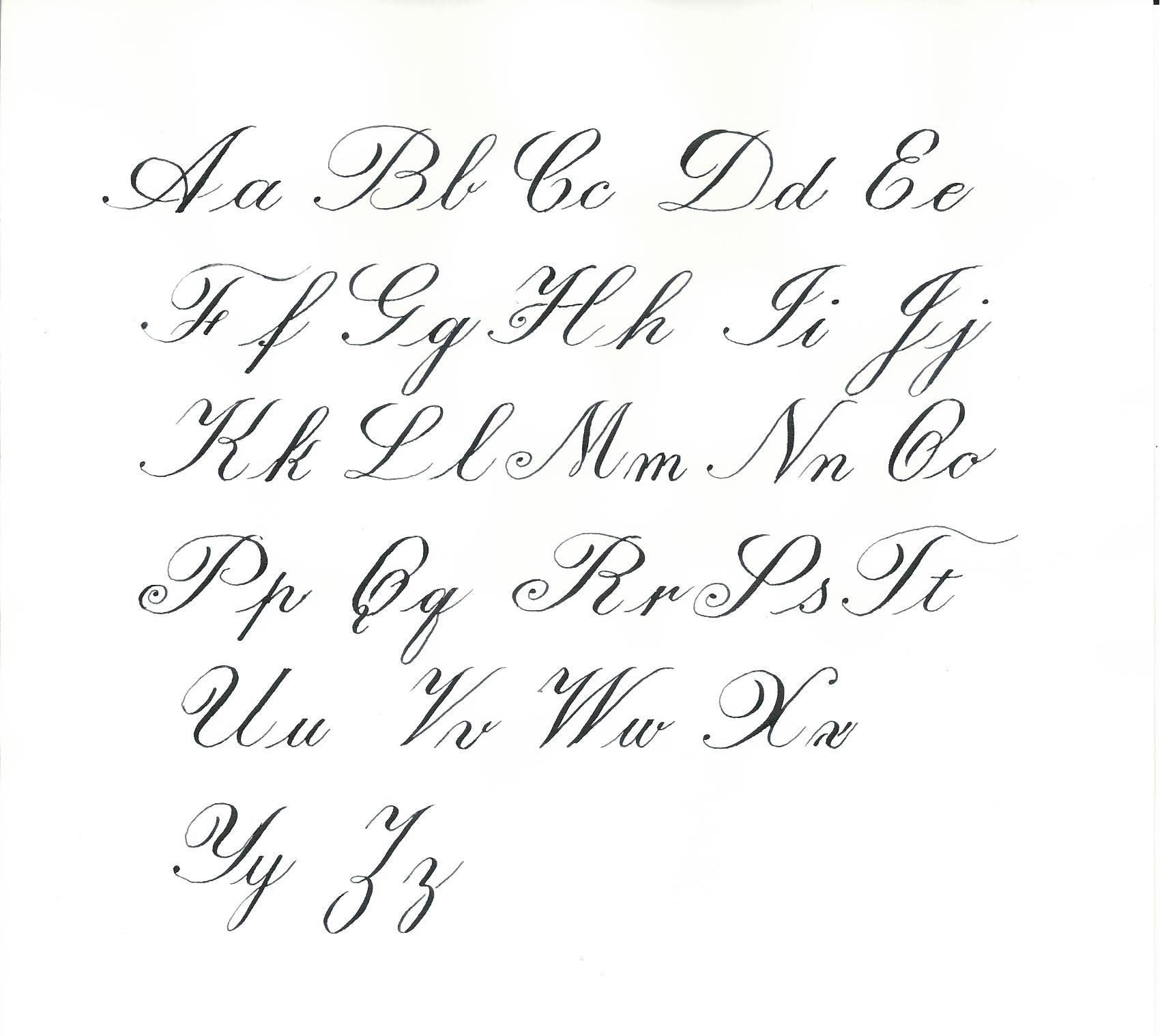 Cursive Alphabet Images To Print | AlphabetWorksheetsFree.com