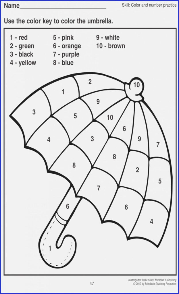 Coloring Book Number Free Colorblue For Preschool