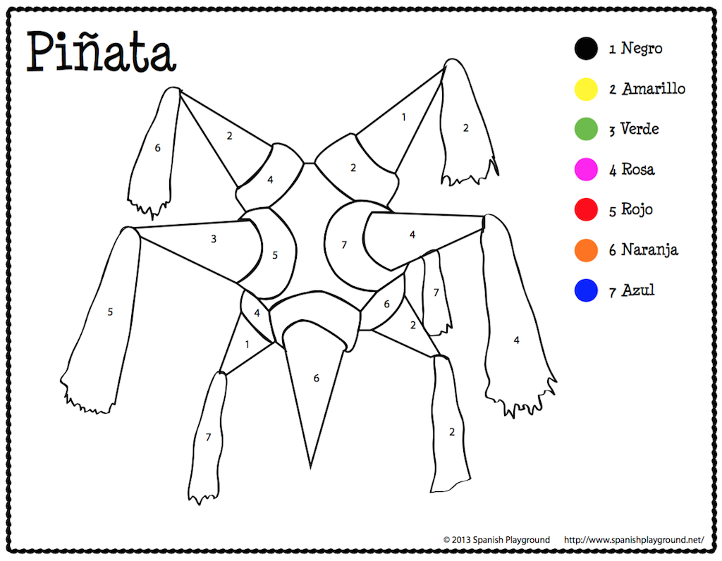 Coloring ~ Coloring Spanish Christmas Colornumber