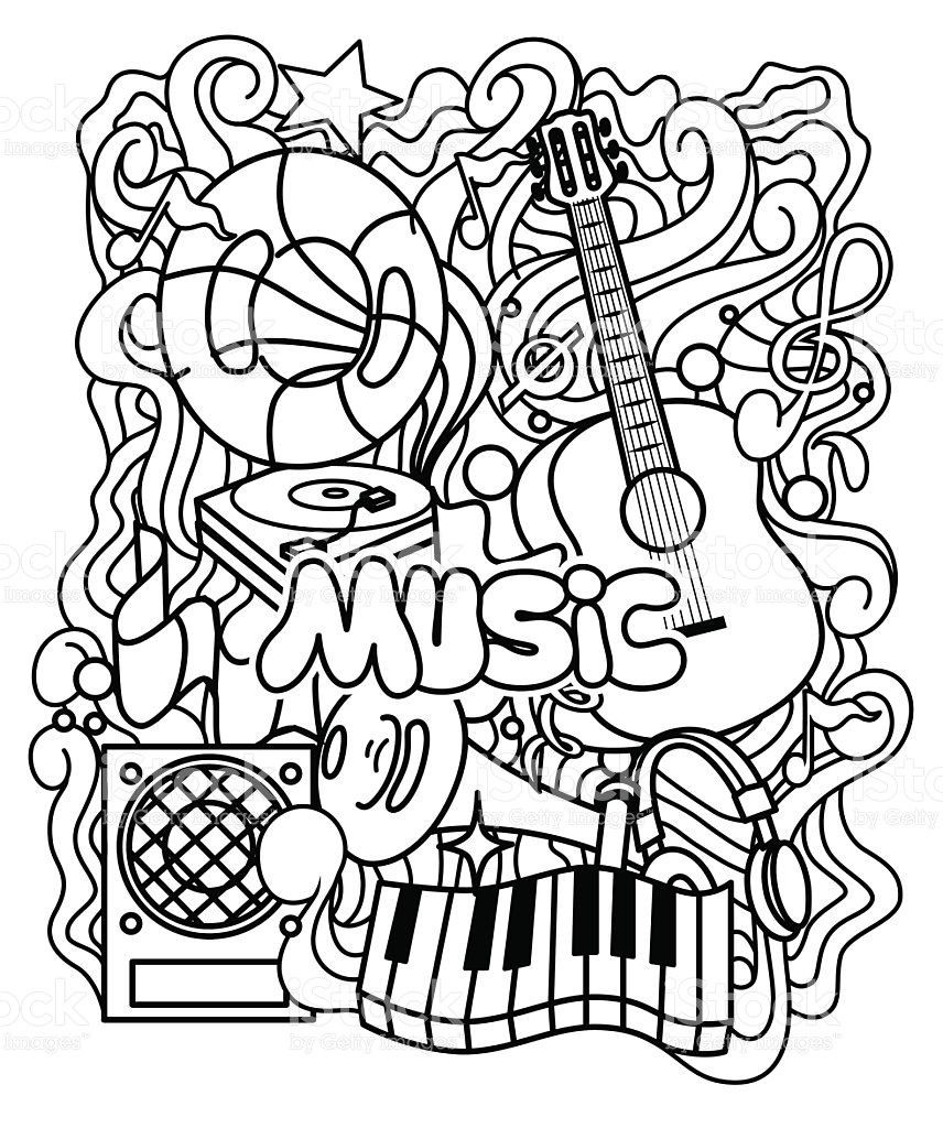 Coloring : Music Worksheets Printable Pages Pdf Free