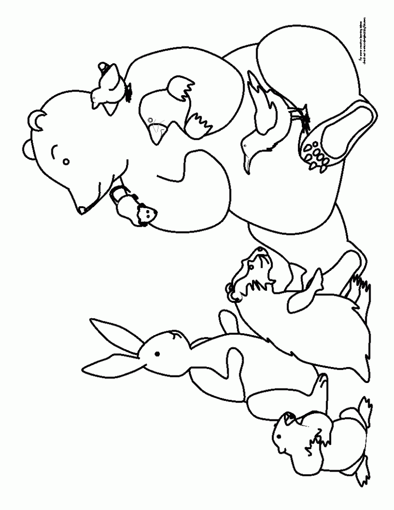 Coloring Page For Bear Snores On | Coloring Pages, Winter