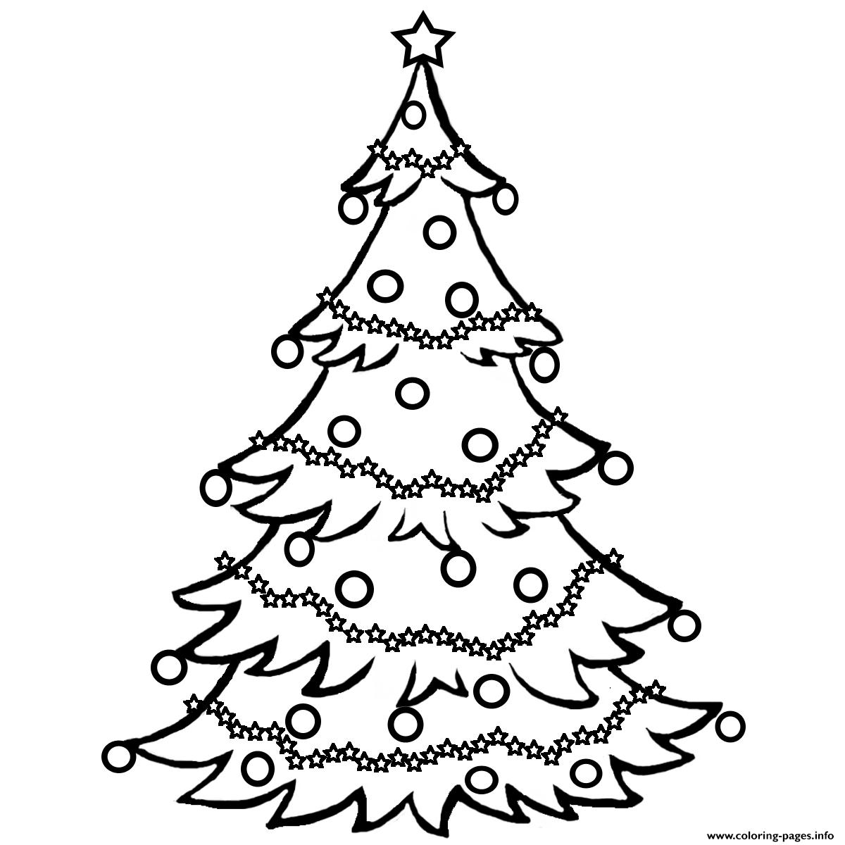 Coloring Pages : Christmas Tree Coloring Pages Cute To Print