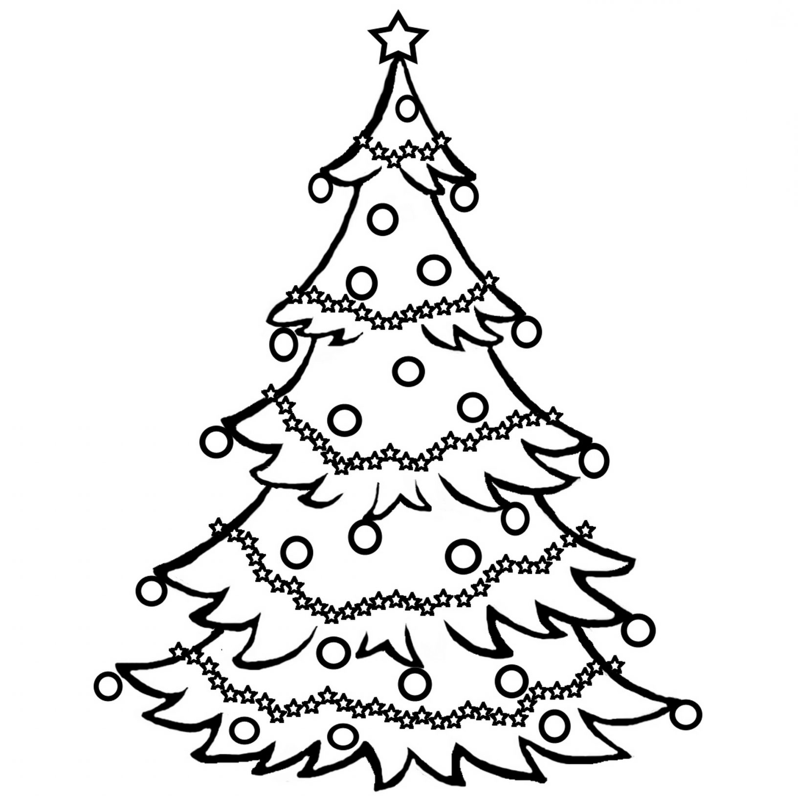 Coloring Pages : Christmas Tree Coloringes To Print Santa