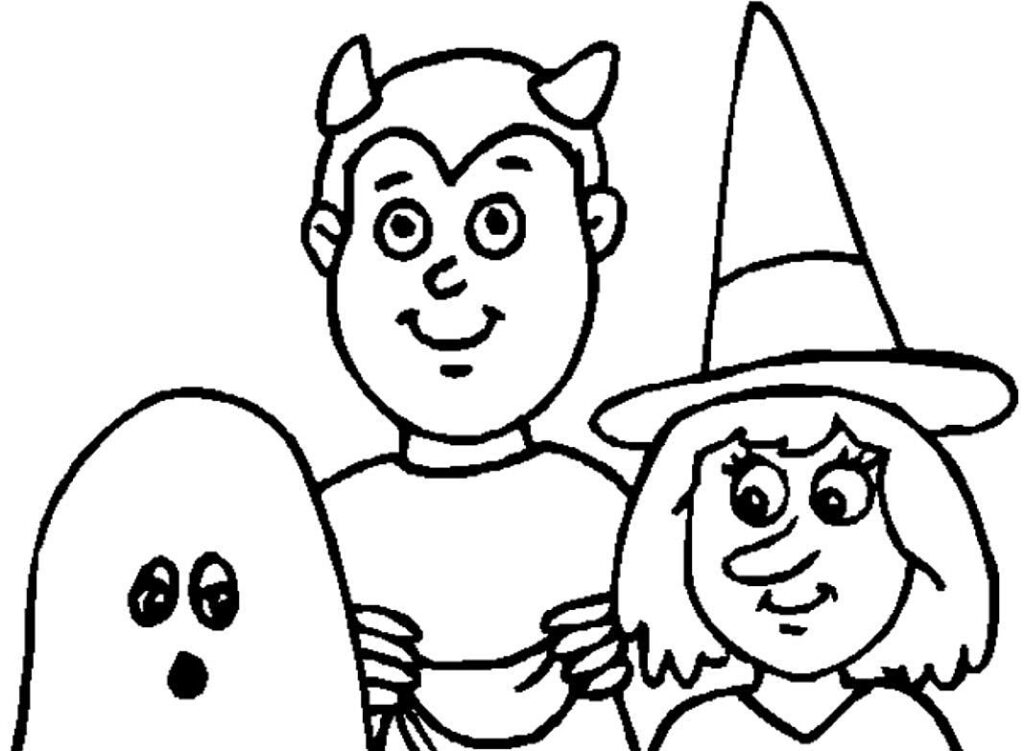 Coloring Pages Easy Halloween Tremendous To Print Picture