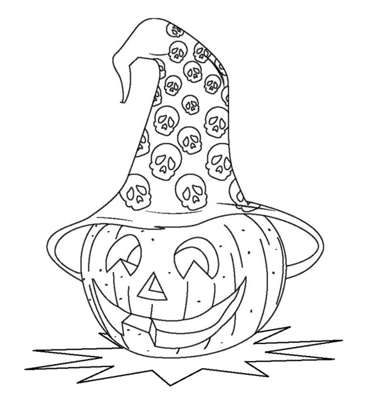 Coloring Pages Halloween Pumpkin Plain Sheet Small