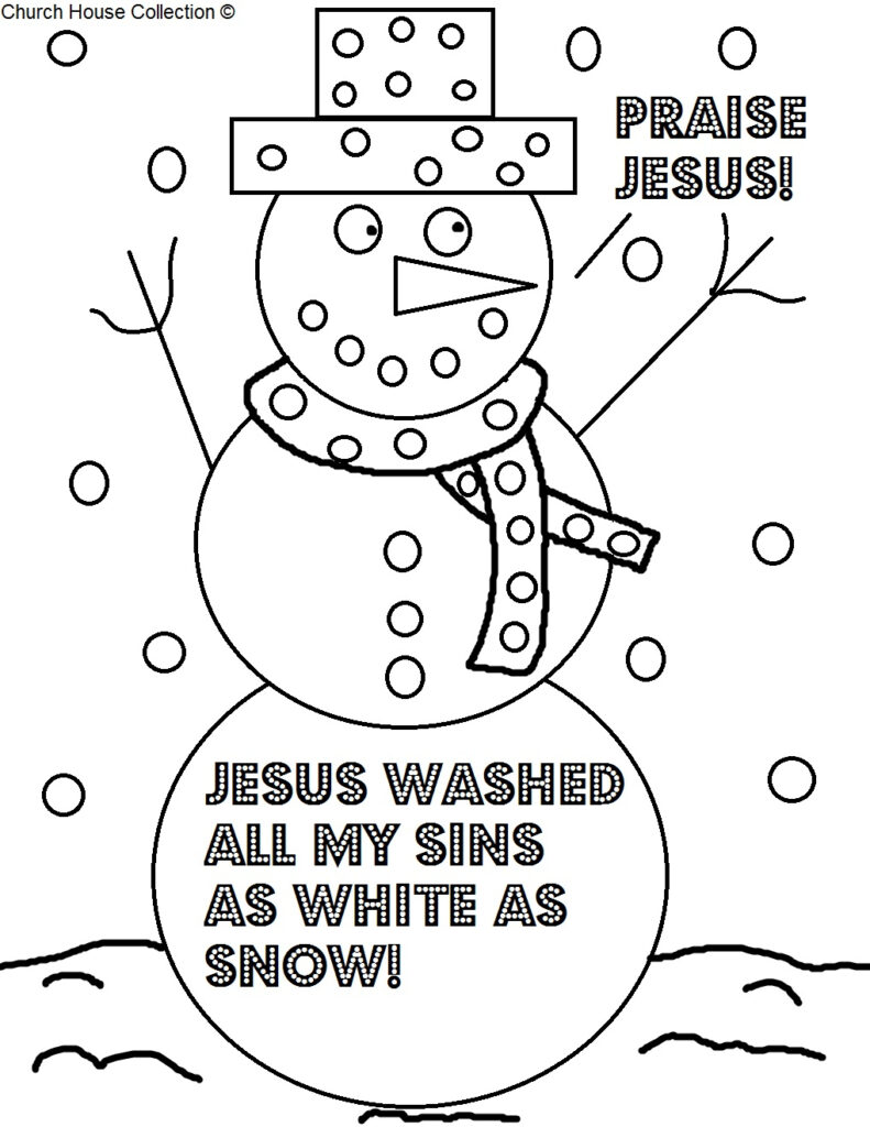 Coloring Pages Worksheets Christian Christmas Photo