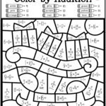 Coloring Pages Worksheets Christmas Multiplication Sheets