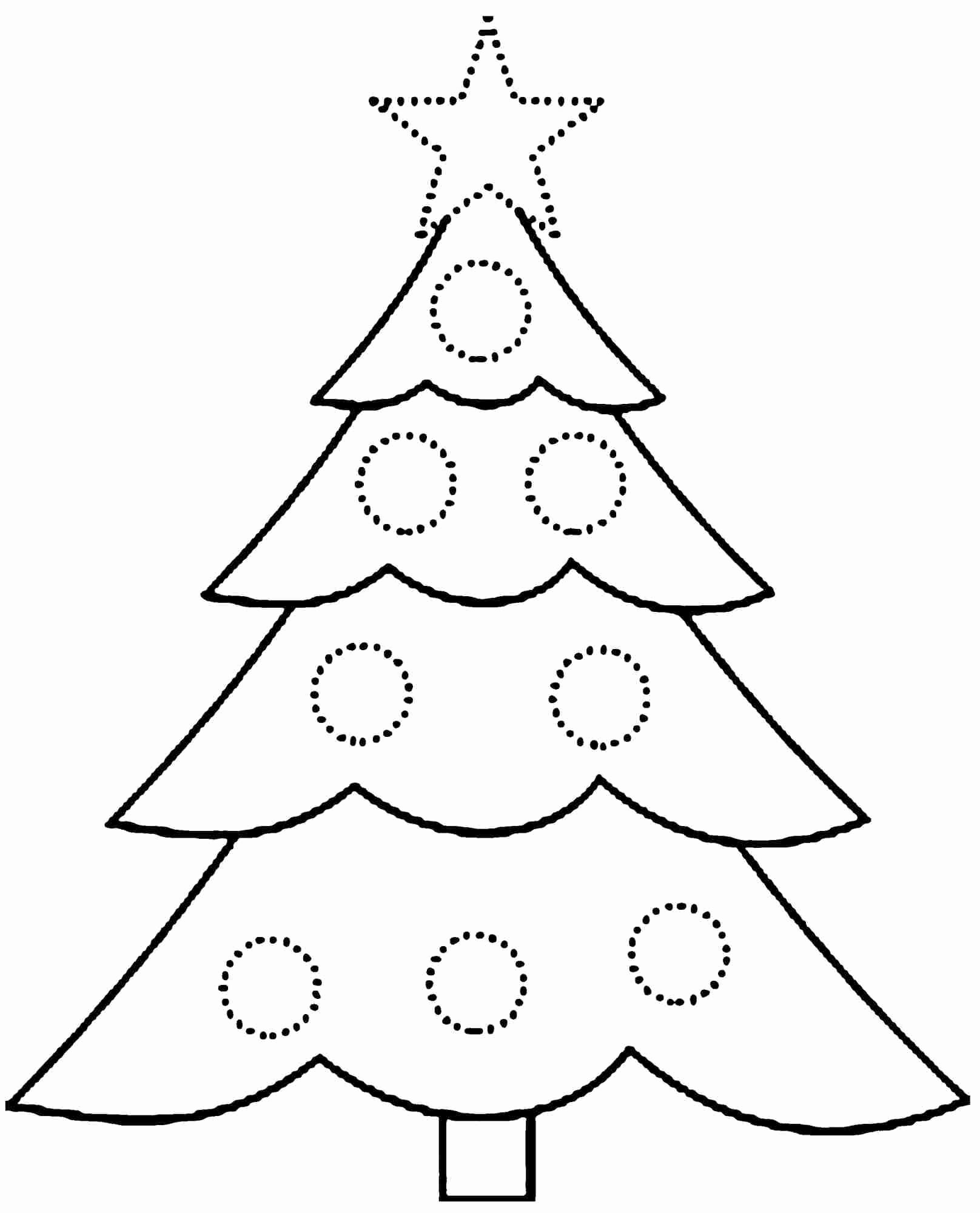 Coloring Pages Worksheets Christmas Tree Page Sheet Meriwer