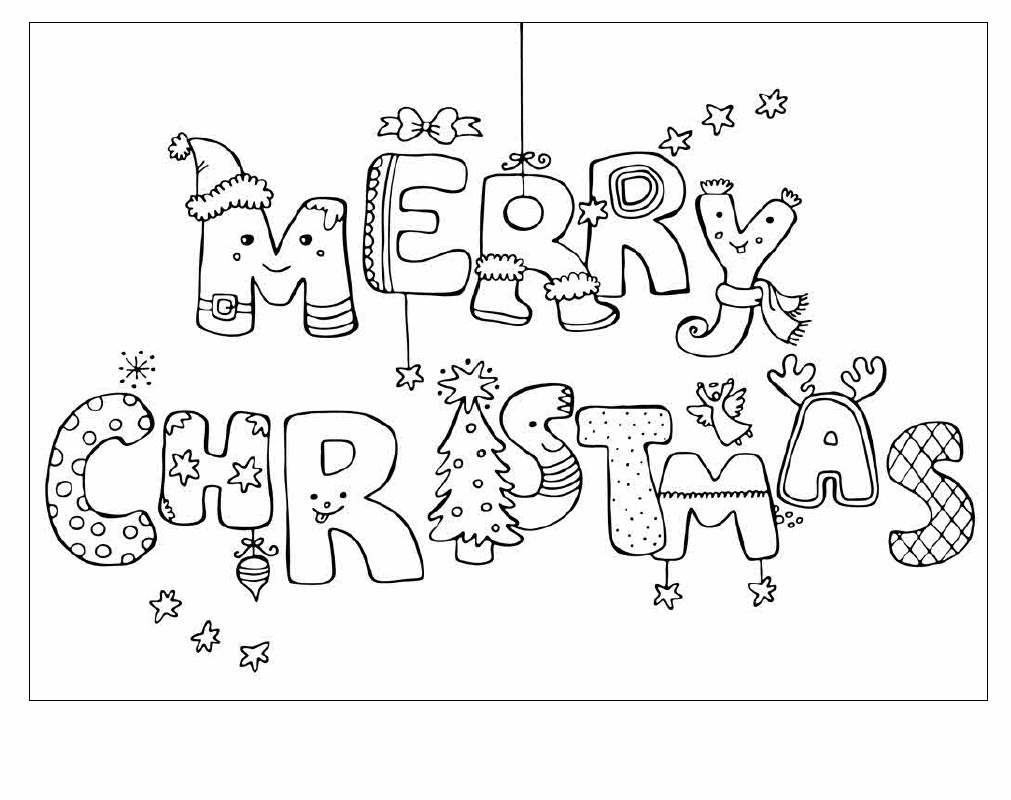 Coloring Pages Worksheets Fabulous Printabletmas Cards Black