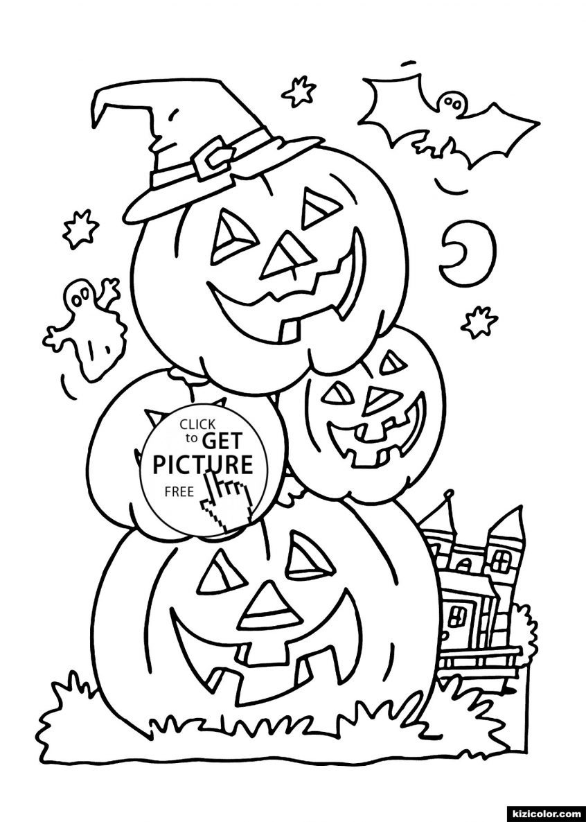 Coloring Sheet Halloween Pages Pdf Free Printable