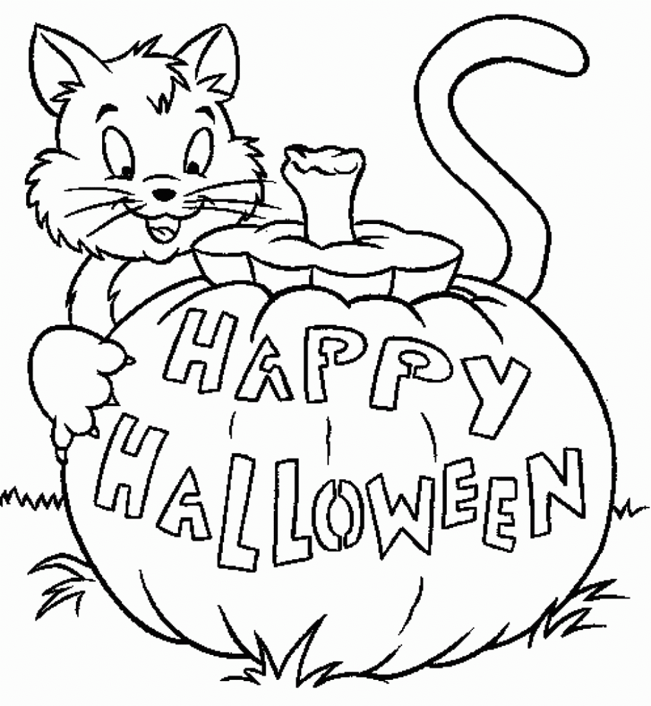 Coloring Sheets For Kids Animals Cute Halloween Printable