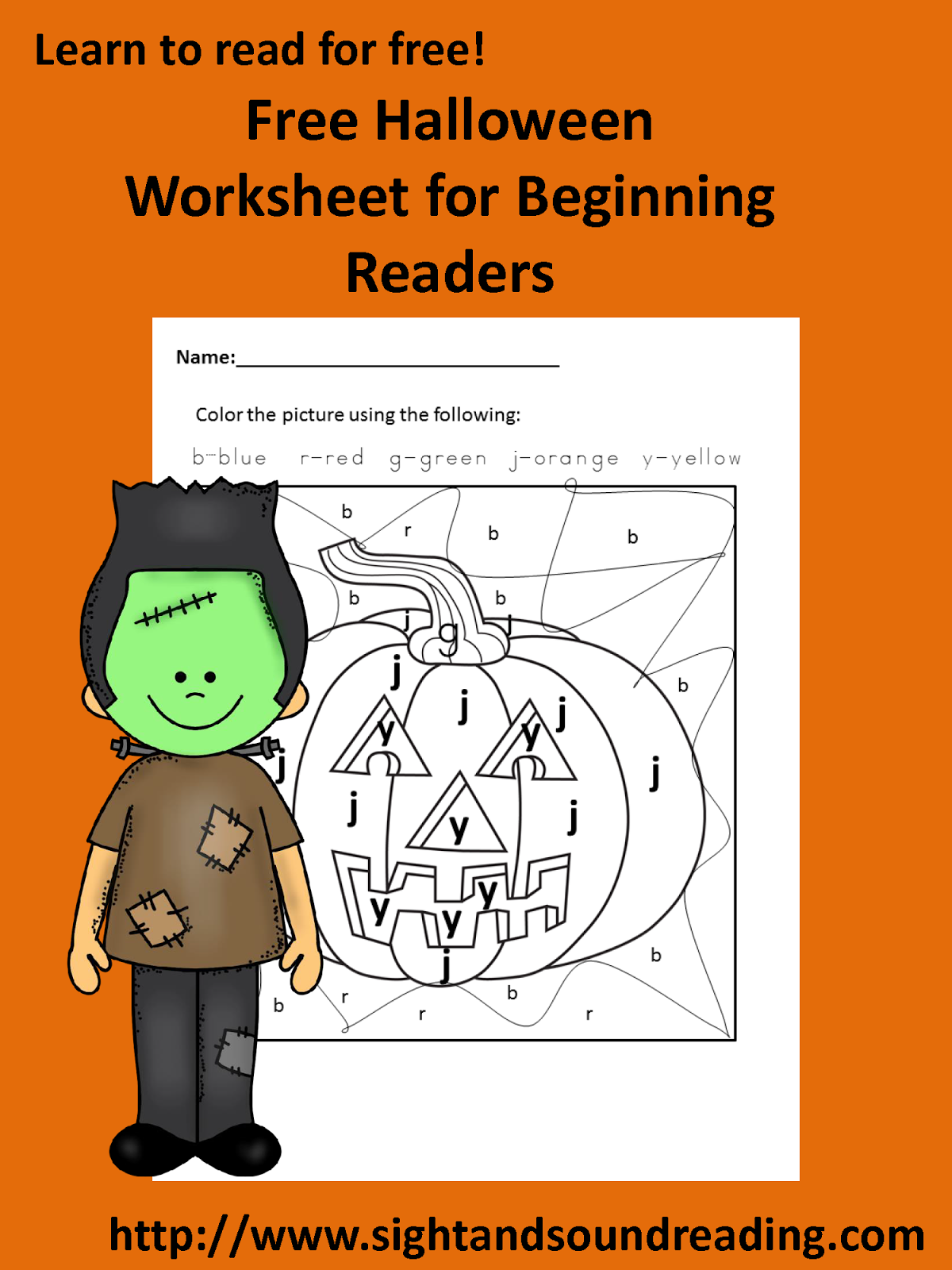 Colorletter Halloween Worksheet | Halloween Worksheets