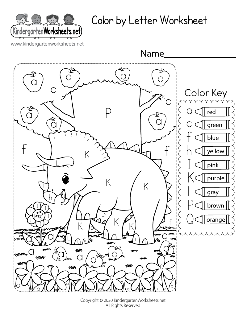 Colorletter Worksheet For Kindergarten Free Printable for Alphabet Worksheets Coloring