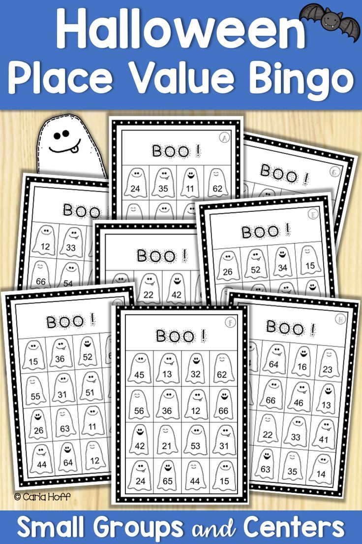Combine Halloween And Place Value Practice With Boo Bingo