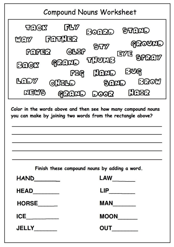 Compound Nouns   Print Out A Free Compound Worksheet And