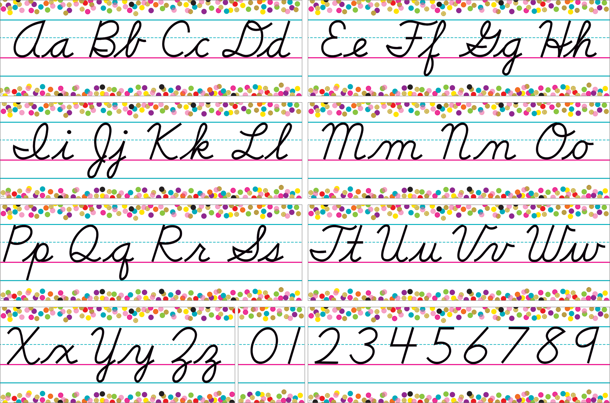 Free Printable Cursive Bulletin Board Letters