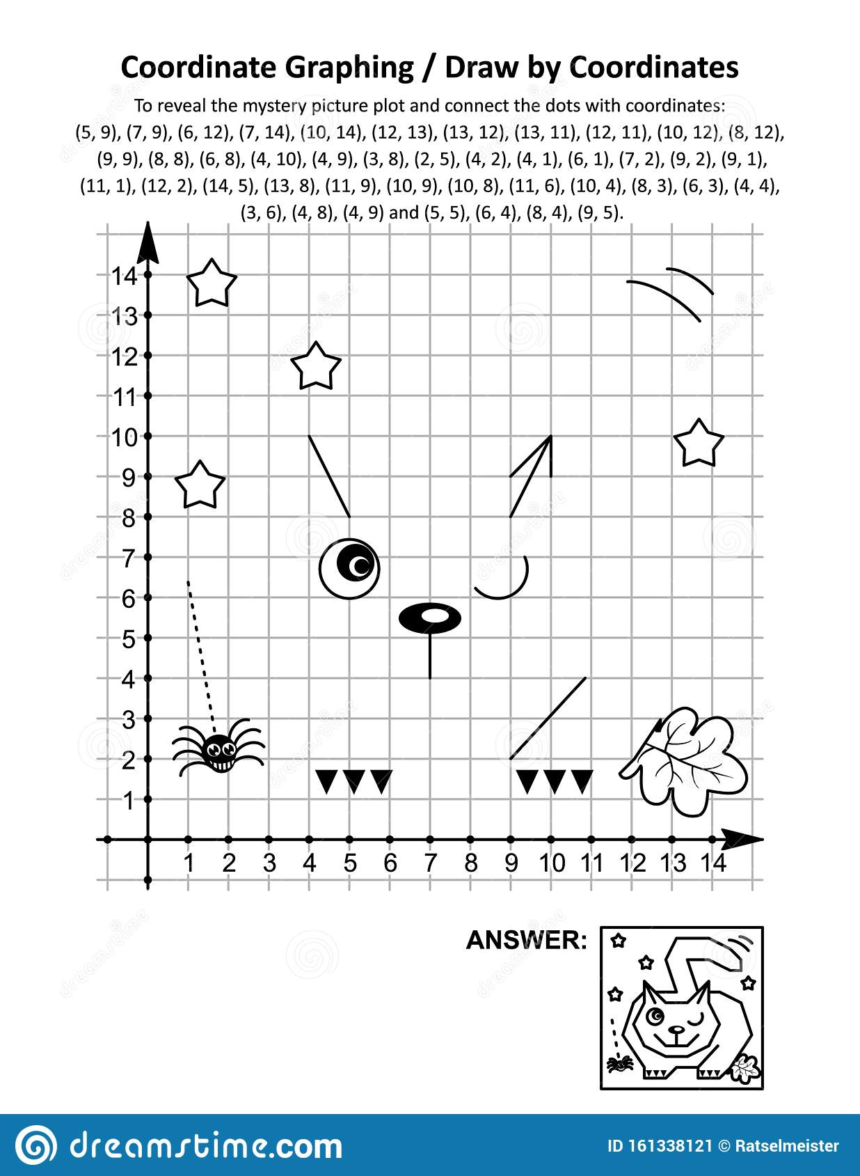 Halloween Coordinate Graphing Worksheets For 2nd Grade