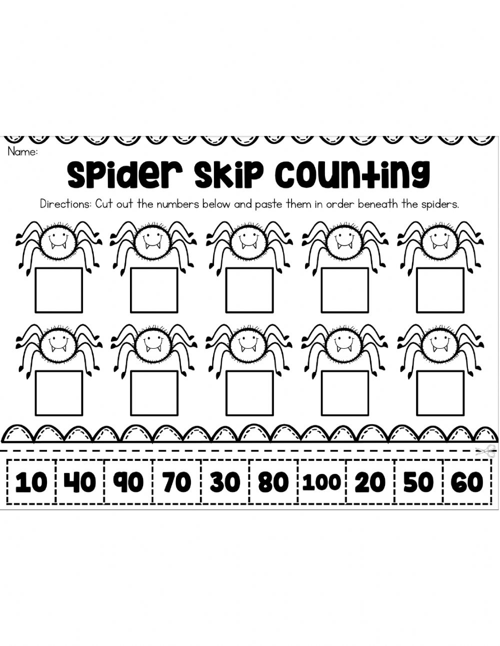 Counting10&amp;#039;s Halloween Sheet Worksheet