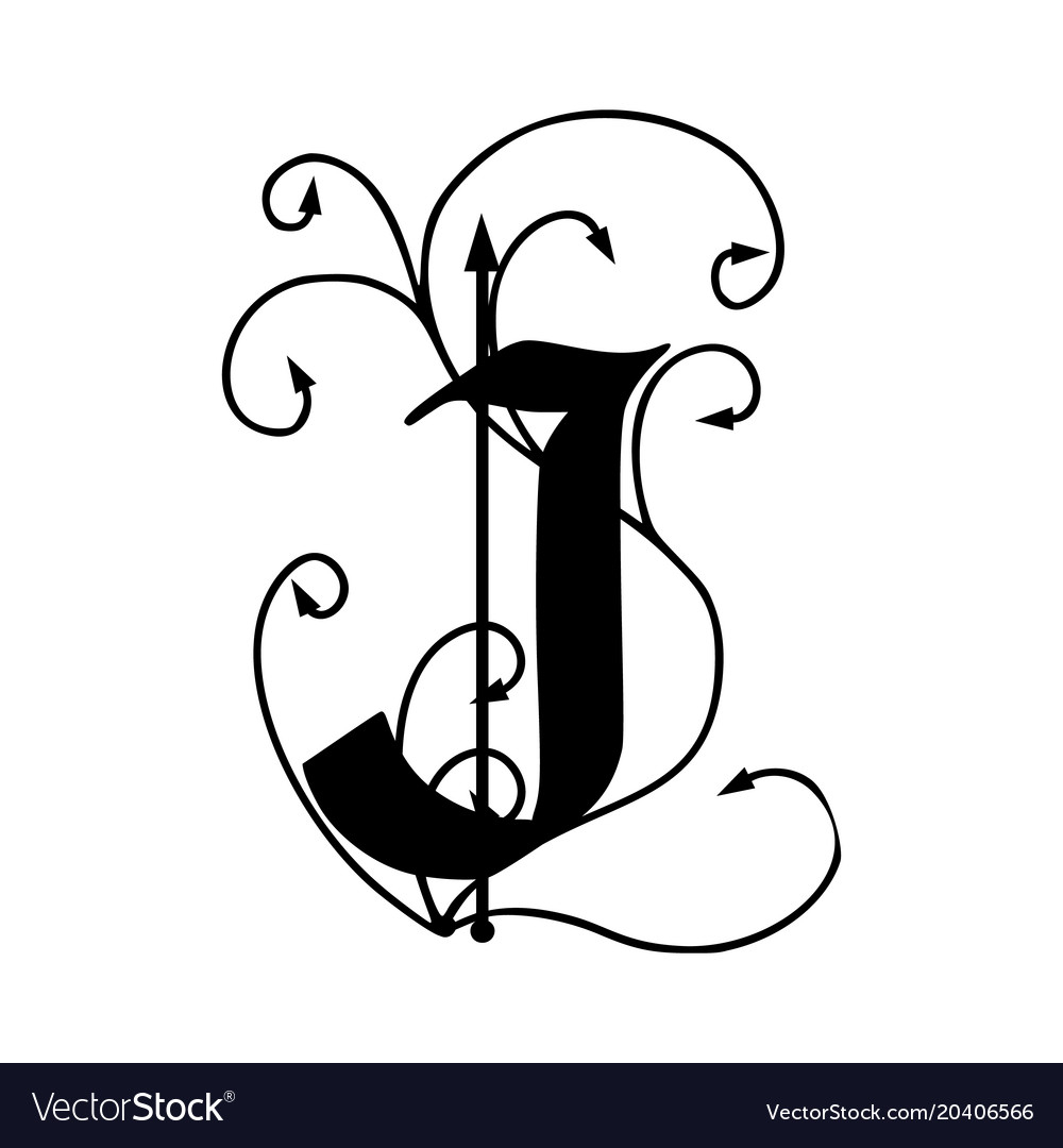 Cursive Font Letter J Vector Images (19)